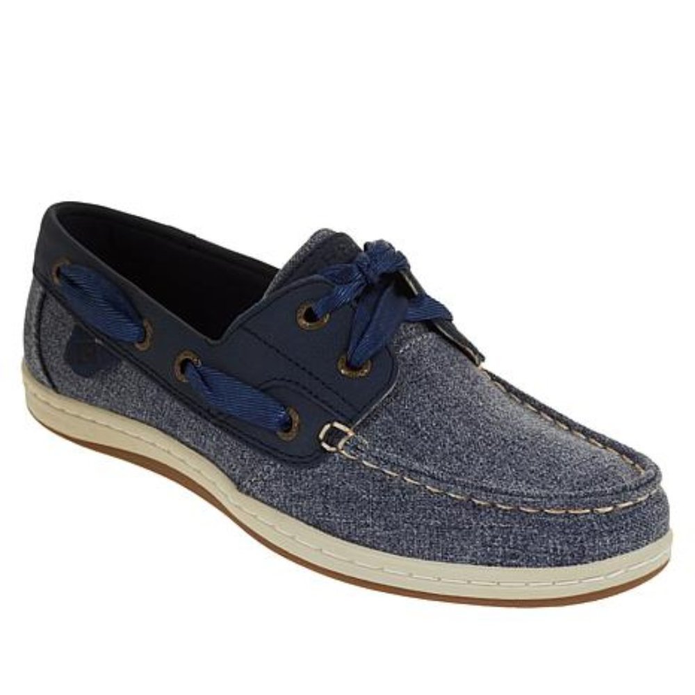 SPERRY Koifish Sparkle Chambray Boat Shoe - Sz 11M